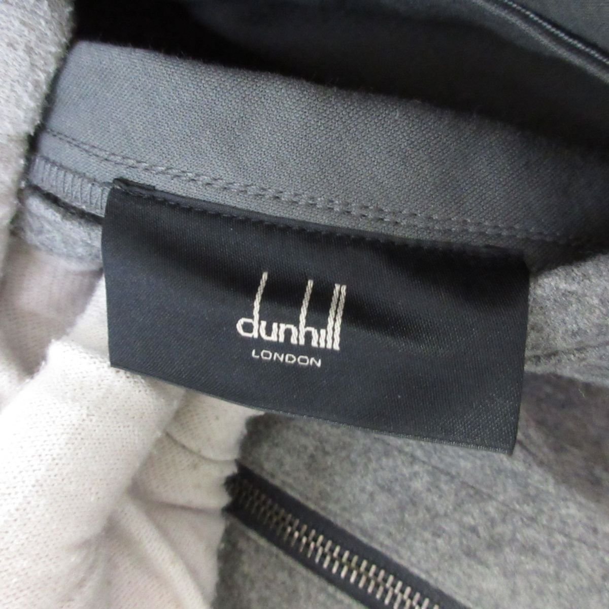  beautiful goods Dunhill Dunhill wool × cotton full Zip reversible jacket blouson S gray 