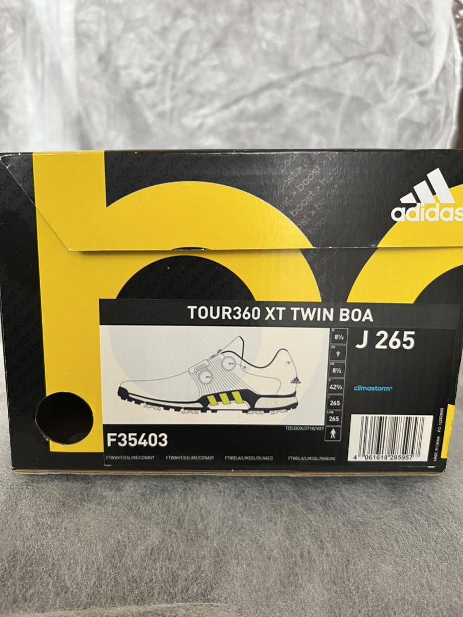 adidas TOUR 360 XT TWIN BOA アディダス　ゴルフシューズ　26.5 新品　J265_画像2