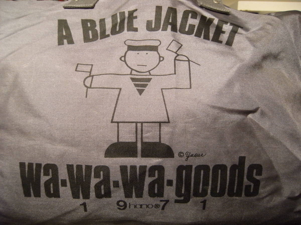 Showa Retro * сделано в Японии *80 годы * подлинная вещь .. серия A BLUE JACKET WA-WA-WA-GOODS Boston задний спорт сумка * пассажирское судно судно вода . судно . sailor z