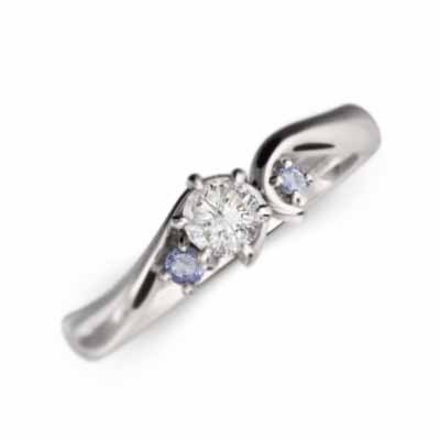 Pt900 オーダーメイド 結婚指輪 にも 12月誕生石 タンザナイト 天然