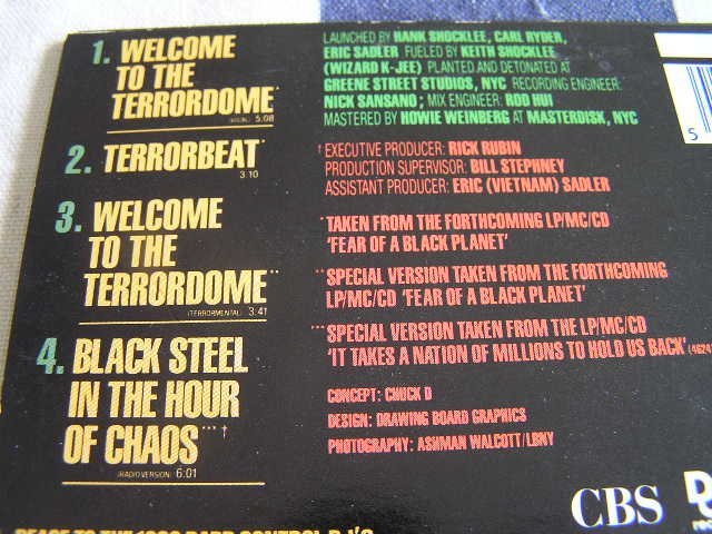 【HR008】CDS 《Public Enemy / パブリック・エネミー》Welcome To The Terror Dome_画像2