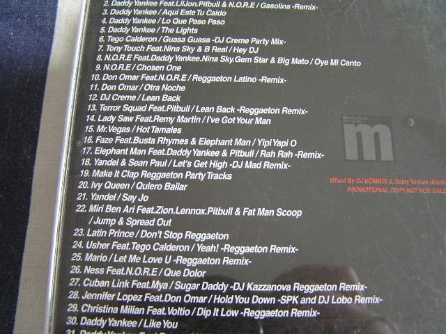 【HR303】非売品 《Manhattan Records / Best Of 2000's Mix / 2007 Mix / 2011 1st Half / Reggaeton Mix》4CDの画像5