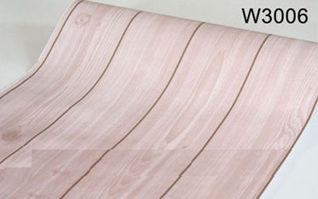 木目調 赤 ピンク W3006 壁紙シール アンティーク 木目 リメイクシート 板 柄 ウォールステッカー 防水 建築材料、住宅設備 