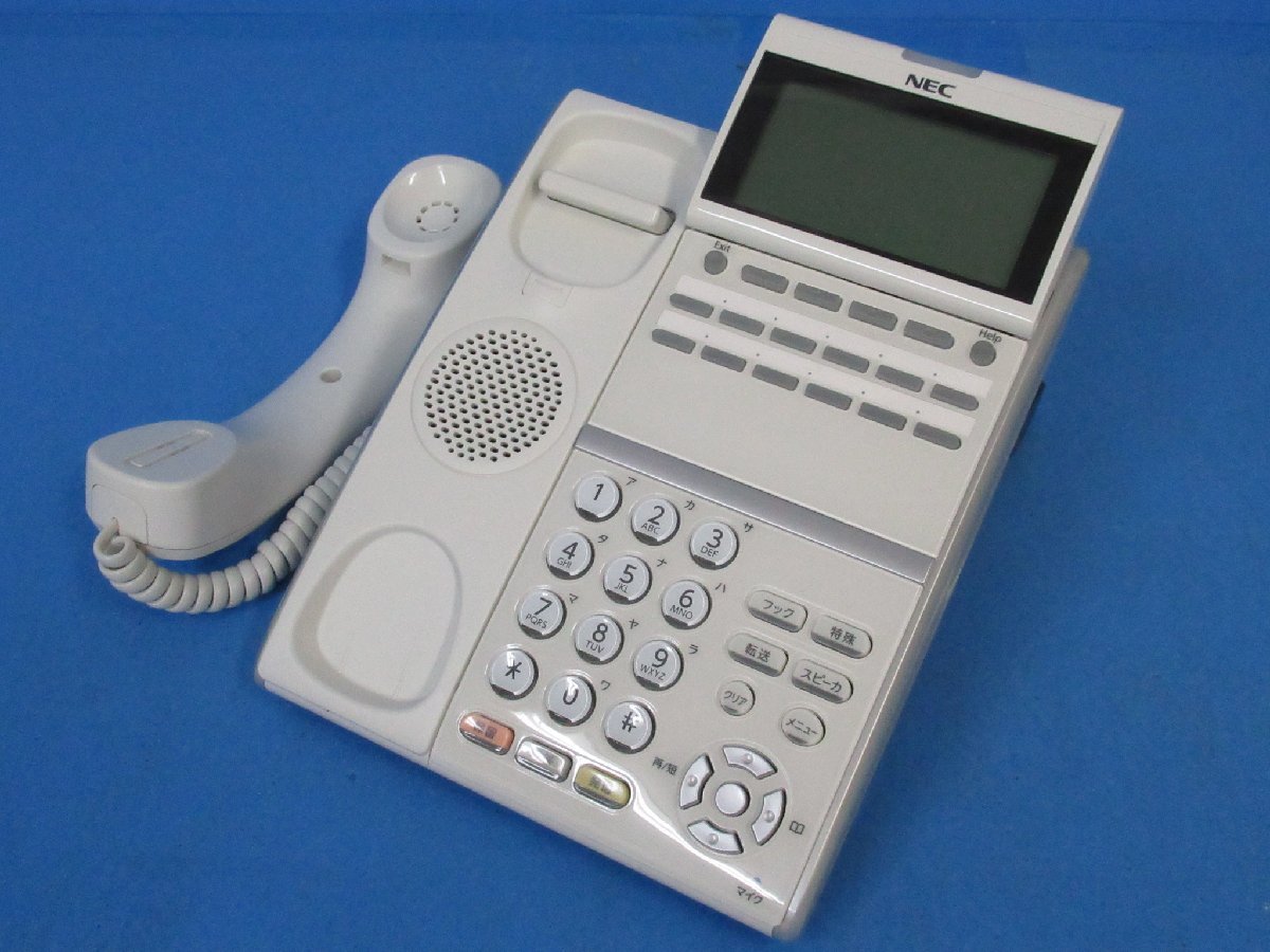 Ω ZZI 5668 保証有 キレイめ NEC Aspire UX 12ボタン標準電話機 DTZ-12D-1D(WH)TEL ・祝10000！取引突破！_画像2