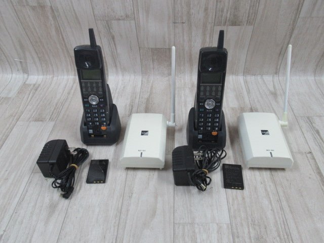 ΩYG 182 保証有 SAXA サクサ プラティア PLATIA PT1000用 コードレス電話機 WS700(K) 2台セット 電池付