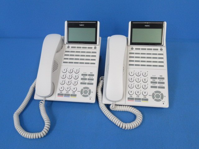 ΩYG 215o 保証有 綺麗 NEC UNIVERGE Aspire WX 24ボタン標準電話機 DTK-24D-1D(WH)TEL 2台セット_画像1