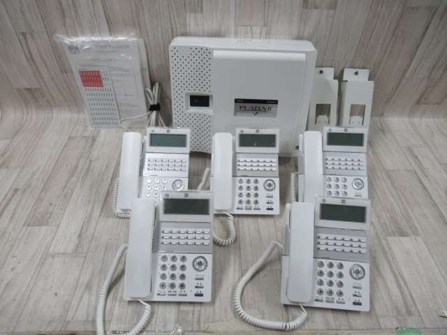 ^Ω SET 12944* guarantee have Saxa PT1000ⅡStd. equipment V PLATIAⅡV / IPHO-02A(S) / 8ST-01A TD810(W) telephone machine 5 pcs manual attaching beautiful goods 