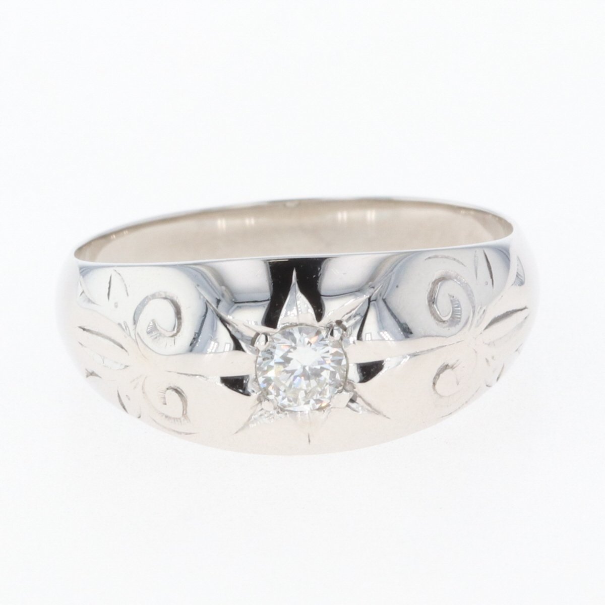 メレダイヤ デザインリング プラチナ 指輪 リング 16号 Pt850 