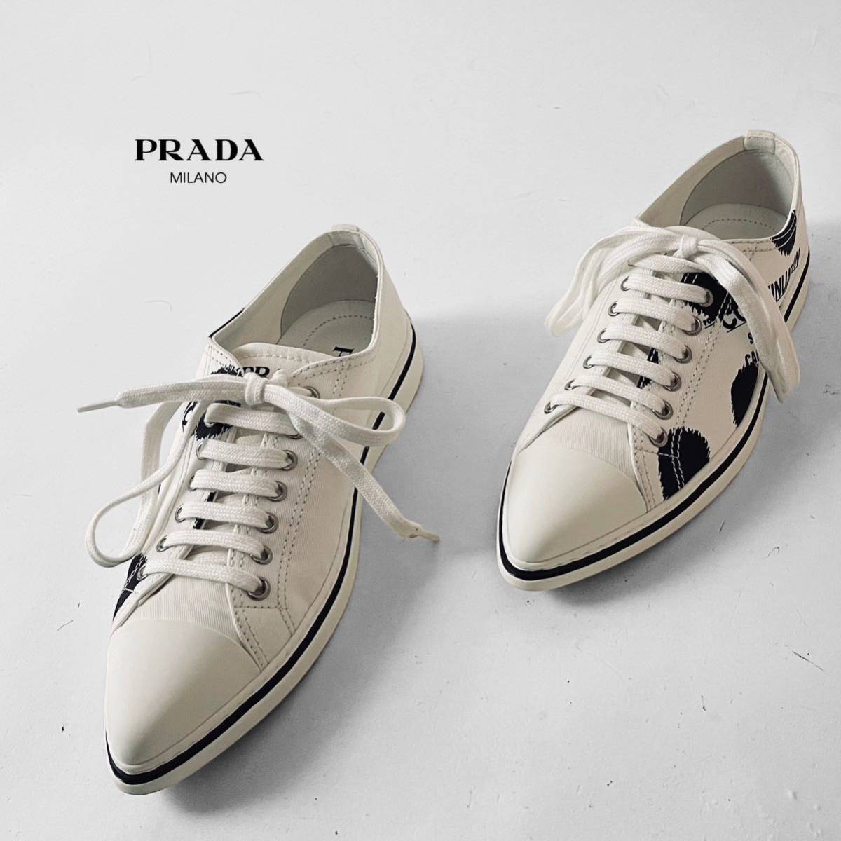 超特価SALE開催！ 2021年SS PRADA スニーカー コットンギャバジン