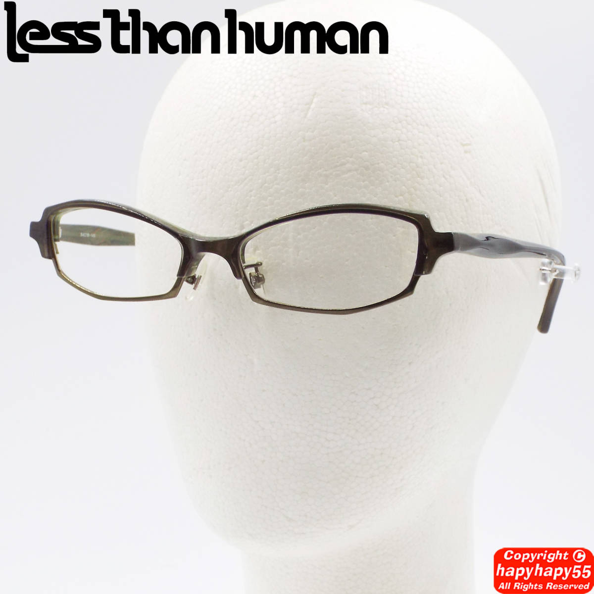 定価3万□Less than human イタリア製セルフレーム眼鏡 グリーン