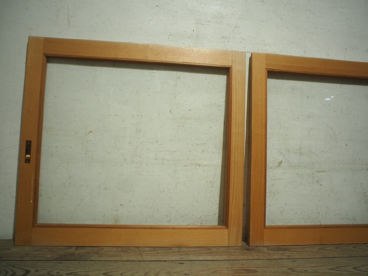 taJ0651*(6)[H70,5cm×W77cm]×2 листов * Vintage * надежно считая . структура .. ретро старый дерево рамка-оправа стекло дверь * двери раздвижная дверь рама окно . материал K внизу 