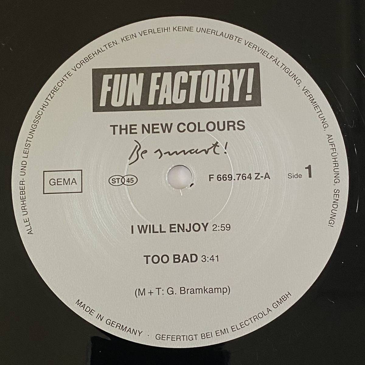 The Newcolours New Colours / Be Smart! [12”] ジャーマン ネオアコ ‘88年唯一のシングル 希少オリジナル盤 ギターポップ_画像4