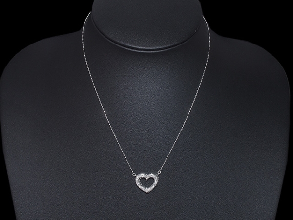 ダイヤモンド/0.42ct ブラックダイヤ/0.32ct ハート デザイン