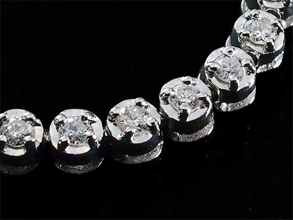 ダイヤモンド/1.50ct テニス ブレスレット K18WG