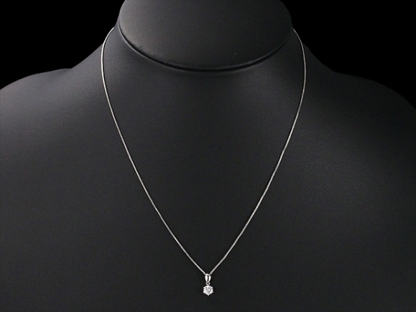 1Pダイヤモンド/0.301ct プラチナ デザイン ネックレス Pt900トップ