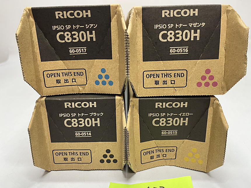 C-522【新品】リコー RICOH IPSiO SPトナー C830H K/C/M/Y ブラック
