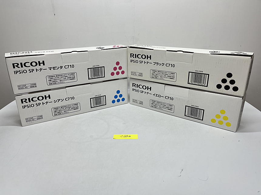 C-550[ new goods *BK box . some stains equipped ] Ricoh RICOH IPSiO SP toner C710 K/C/M/Y black / Cyan / magenta / yellow 4 color 4 pcs set original 