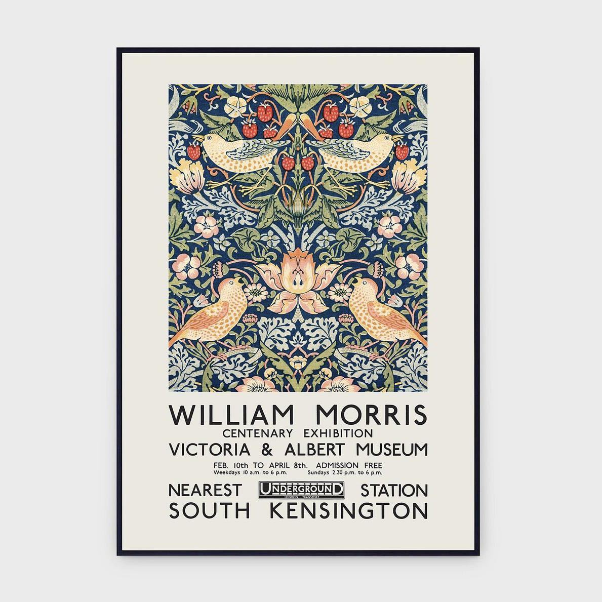 William Morris Victoria & Albert Museum London 1934 ウィリアム・モリス 展示会ポスター モダンアート アートポスター インテリア_画像1