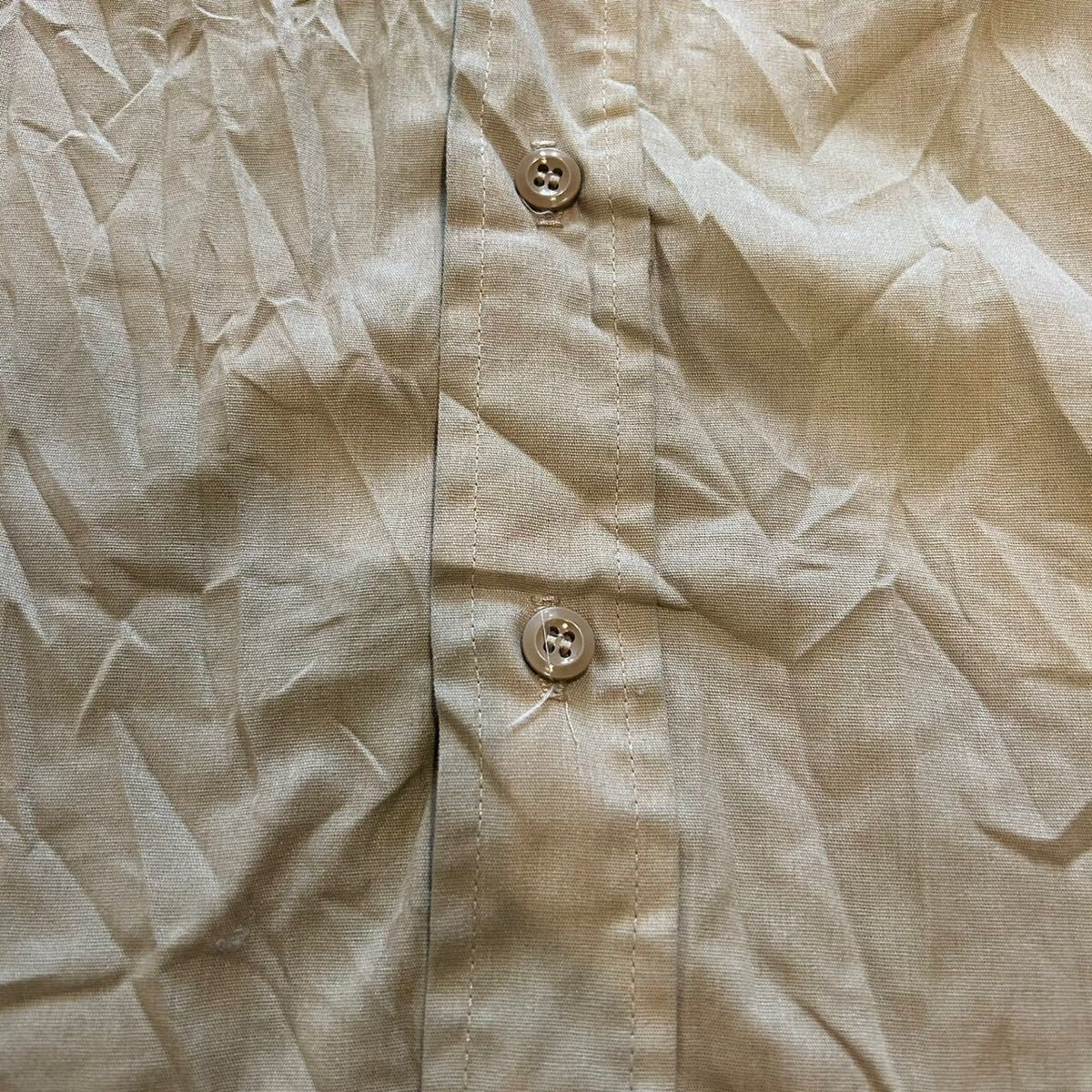 ウェアガード WEARGUARD ビンテージ 80s 90s 長袖 ワークシャツ XL アメリカ USA古着 コットン 企業 刺繍 アメカジ メンズ ベージュ カーキ_画像7
