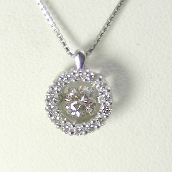 ダイヤモンド ネックレス 一粒 プラチナ 0.3カラット 鑑定書付 0.348ct Eカラー VS2クラス 3EXカット H&C CGL_画像1