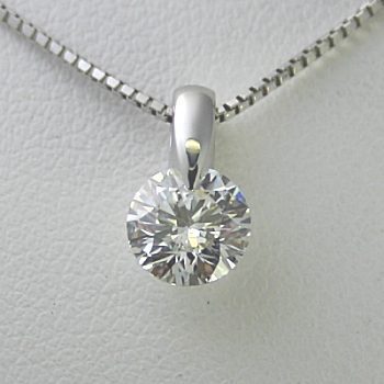ダイヤモンド ネックレス プラチナ 一粒 0.3ct 鑑定書付 0.324ct E