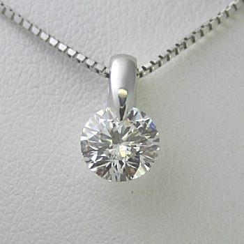 ダイヤモンド ネックレス 一粒 プラチナ 0.3カラット 鑑定書付 0.320ct