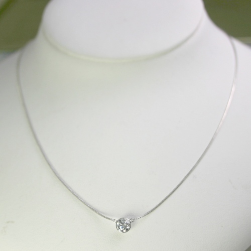 ダイヤモンド ネックレス プラチナ 一粒 0.5ｃｔ 鑑定書付 0.509ct Eカラー VS1クラス 3EXカット H&C CGL TOR0906-bp KDP*P_画像2