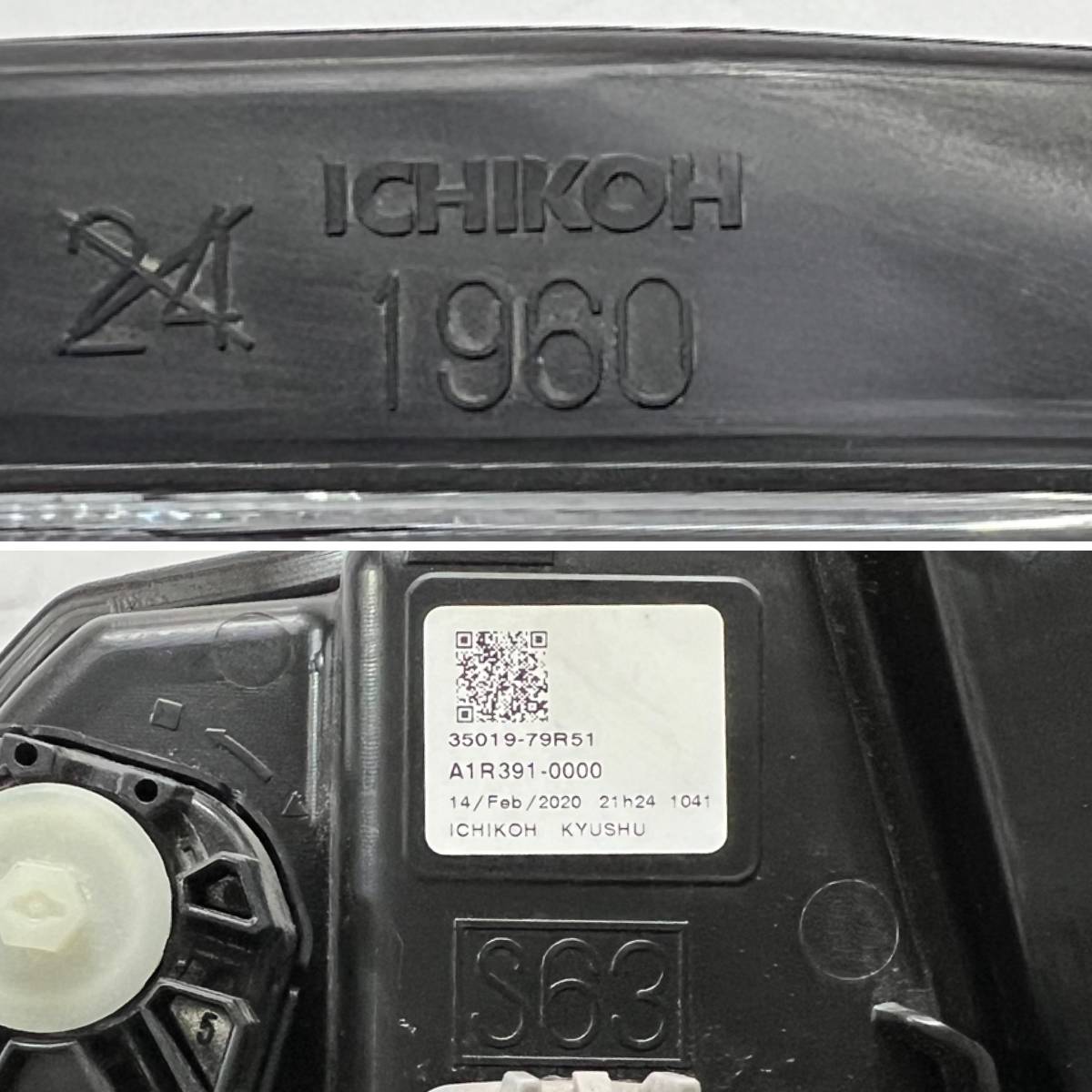 ＊送料込＊即決 スズキ スペーシア カスタム MK53S 純正 LED 右 ヘッドライト ICHIKOH 1960 打刻S63 フロント 右側 ランプ 送料無料 929