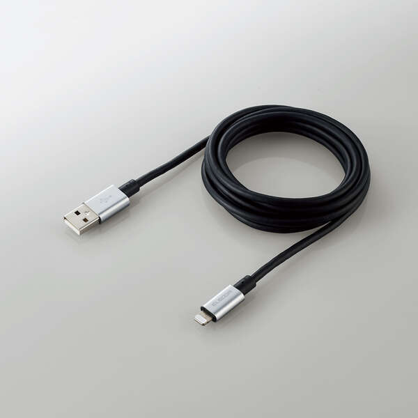 USB-A to Lightningケーブル [A-Lightning] 2.0m 断線に強く、取り回しの良さも兼ね備えた耐久仕様タイプ: MPA-UALPS20GY_画像4