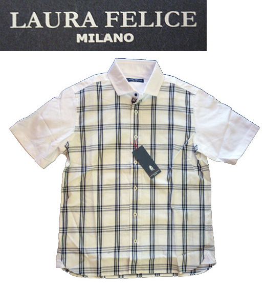 国内外の人気集結! 春夏半袖24840円【46M】LAURAラウラ★チェックシャツ Mサイズ 国内外の人気集結! 春夏半袖24840円【46M】LAURAラウラ★チェックシャツ Mサイズ