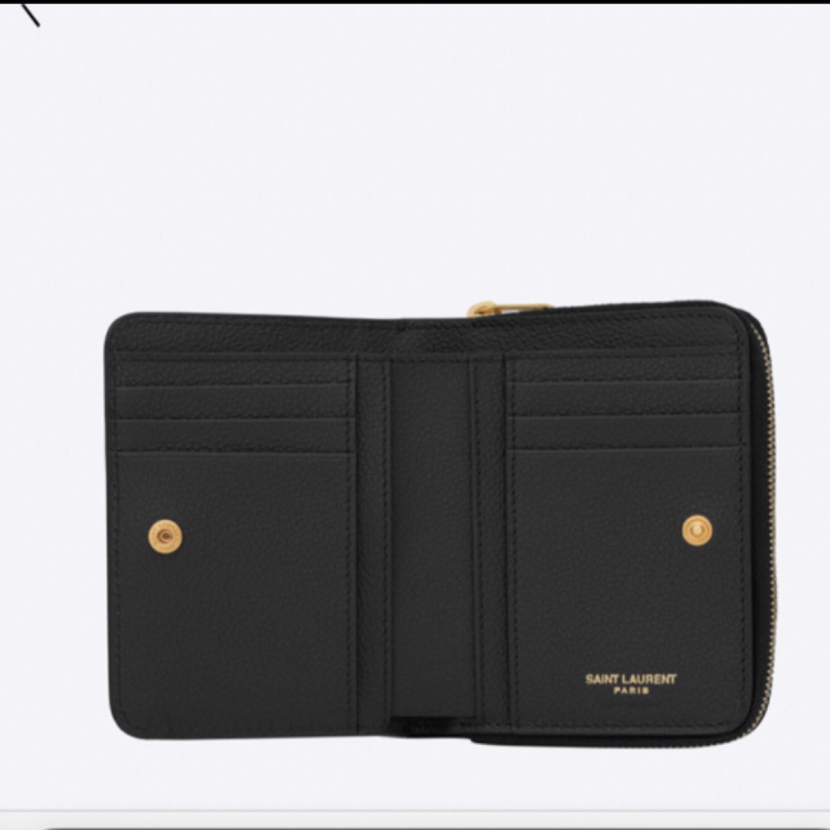 ラージジップウォレット “YSL ライン”(グレインレザー