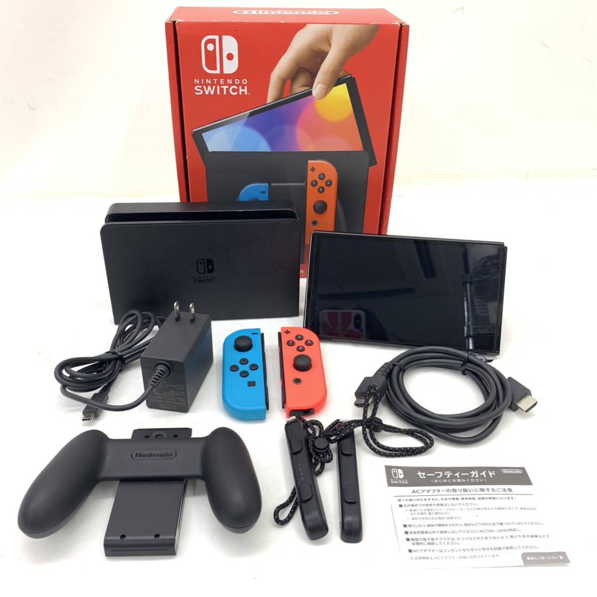 062H211☆1円～ 動作品Nintendo Switch 有機ELモデルスイッチ本体Joy