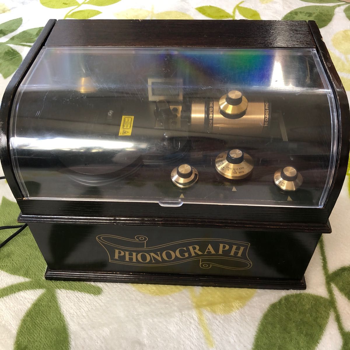 PHONOGRAPH 蓄音機型ラジオCDプレーヤー　OFA-0001アンティーク　ジャンク品