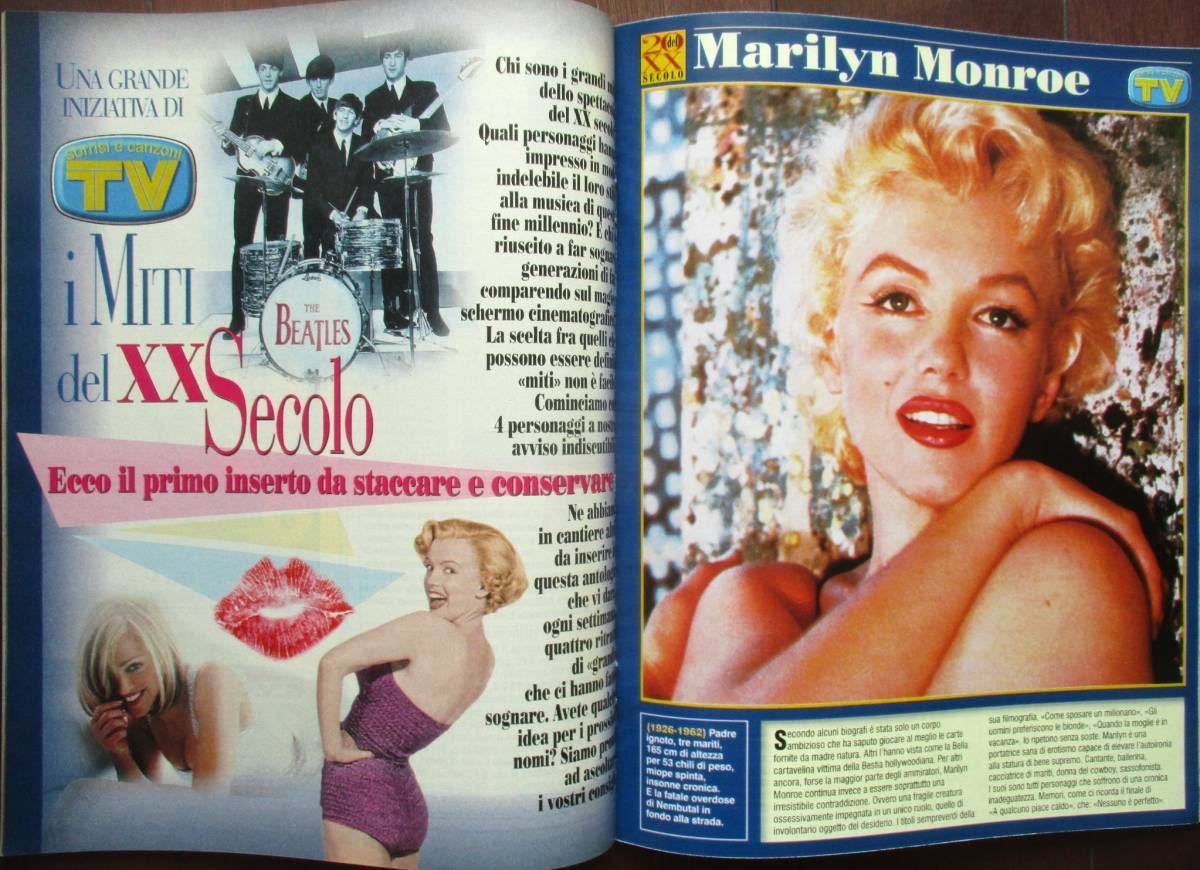 TV sorrisi e canzoni 1999年 マドンナ Madonna イタリア マリリン・モンロー ビートルズ チャップリン ホイットニー・ヒューストン レア_画像2