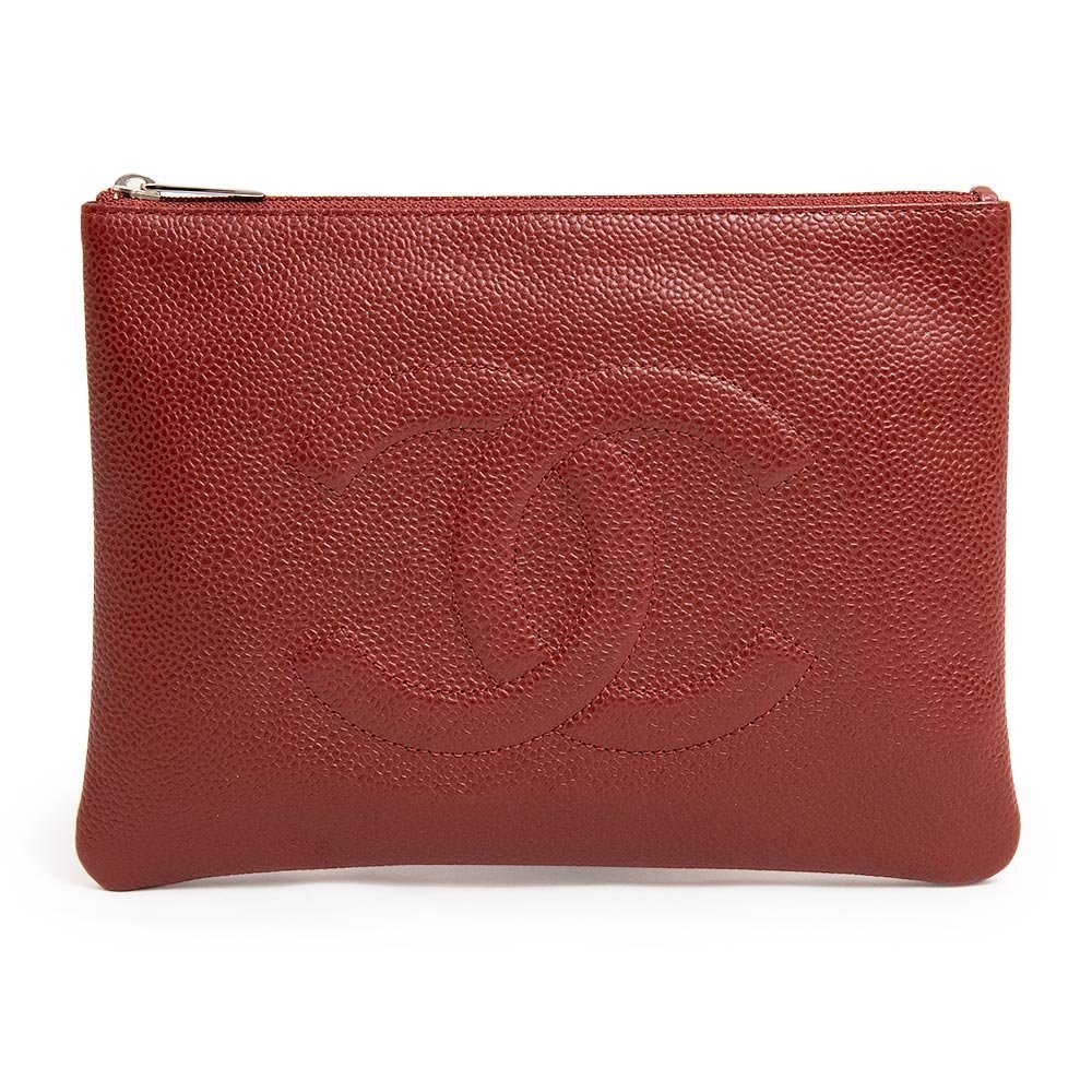 シャネル CHANEL タイムレス CC ココマーク ポーチ キャビアスキン