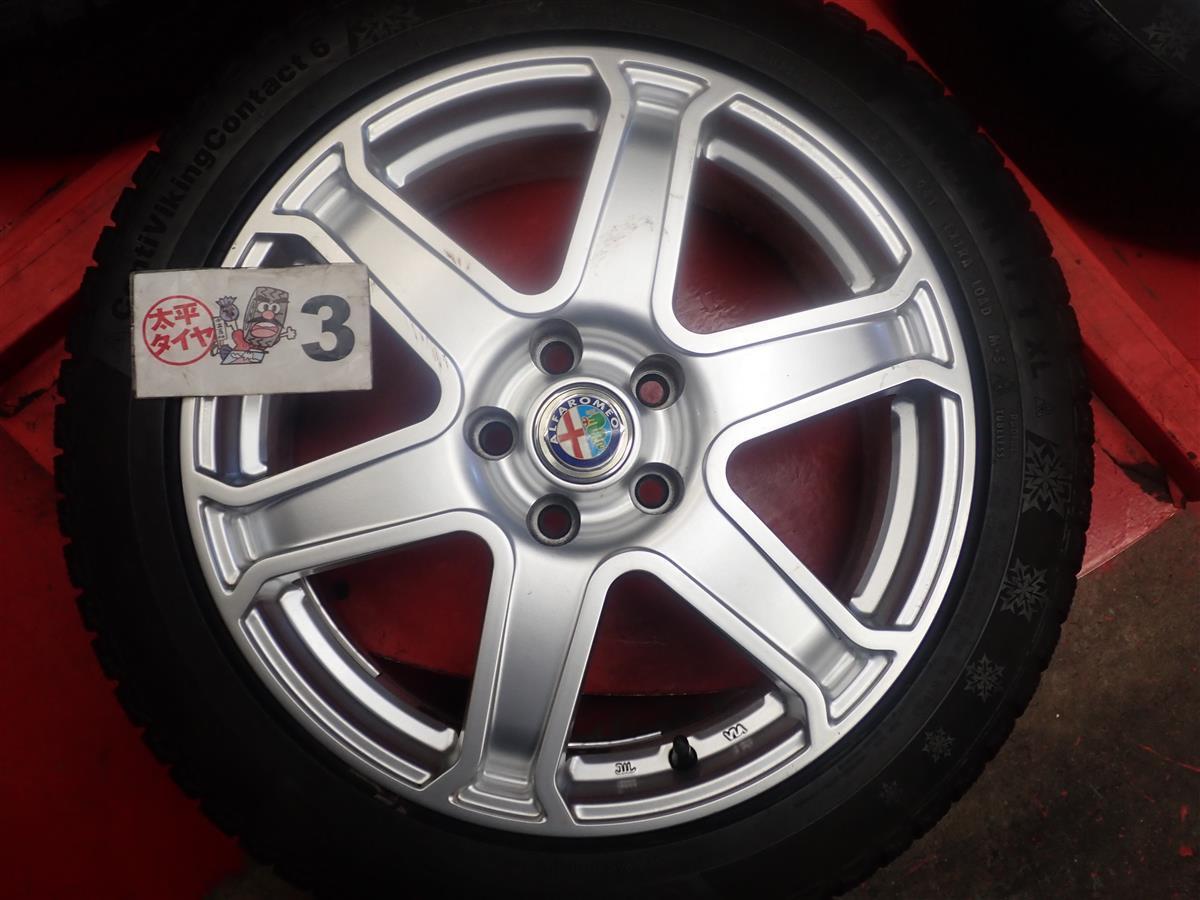 スタッドレス 6スポークタイプ1P+コンチネンタルコンチバイキングコンタクト6 225/45R17 8.5分山★アルファロメオに！stwt17_画像7