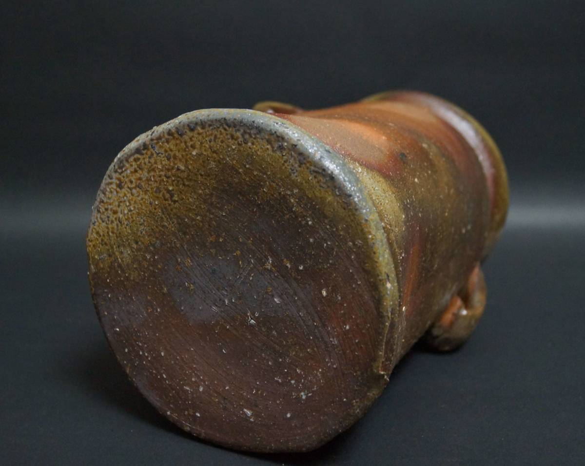 [.]* tea utensils * Bizen .. tail . preeminence work kiln change . ear vase flower inserting flower vase also box 5D0417