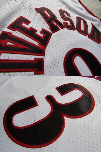 未使用品 NBA 76ers IVERSON #3 アレン・アイバーソン セブンティ・シクサーズ ユニフォーム ゲームシャツ ジャージ 刺繍 M タンクトップ_画像7