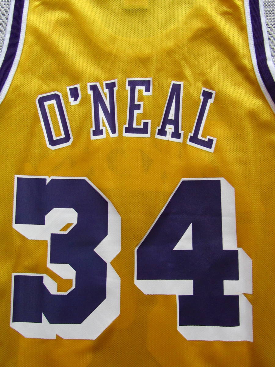 【希少】 NBA LAKERS シャキール・オニール O’NEAL #34 レイカーズ Champion チャンピオン製 ヴィンテージ ユニフォーム シャツ シャック
