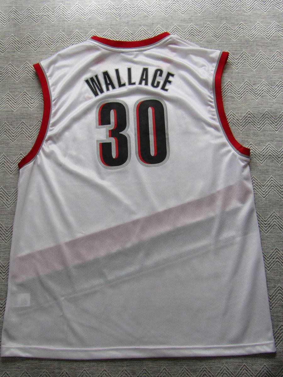 美品】 NBA BLAZERS ラシード・ウォレス WALLACE #30 ポート 美品】 NBA BLAZERS ラシード・ウォレス WALLACE #30 ポート