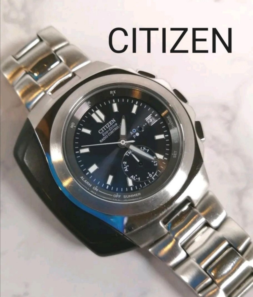 2127 稼働品/シチズン/エコドライブ/9447-H27937/ネイビー/電波時計/CITIZEN/Eco-Drive/電波ソーラー_画像1