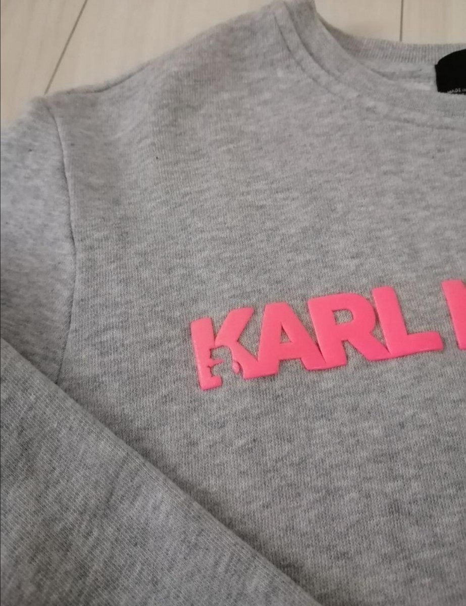 3552 Karl Rugger ferudo/XS/ sweat / tops / reverse side nappy / gray / cotton /Karl Lagerfeld