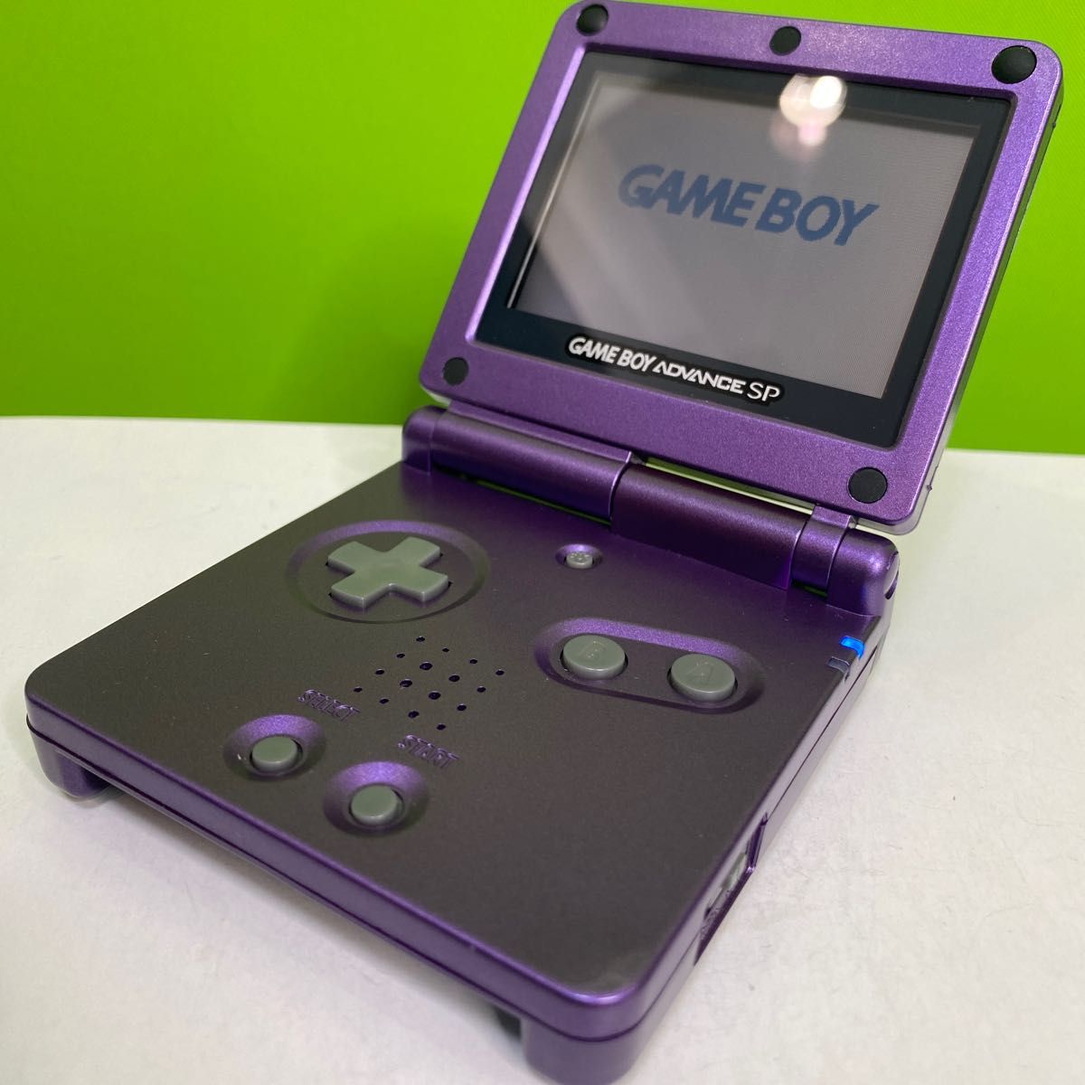 ゲームボーイアドバンスSP (ほぼ新品)custom LED青変換 GBASP 家庭用