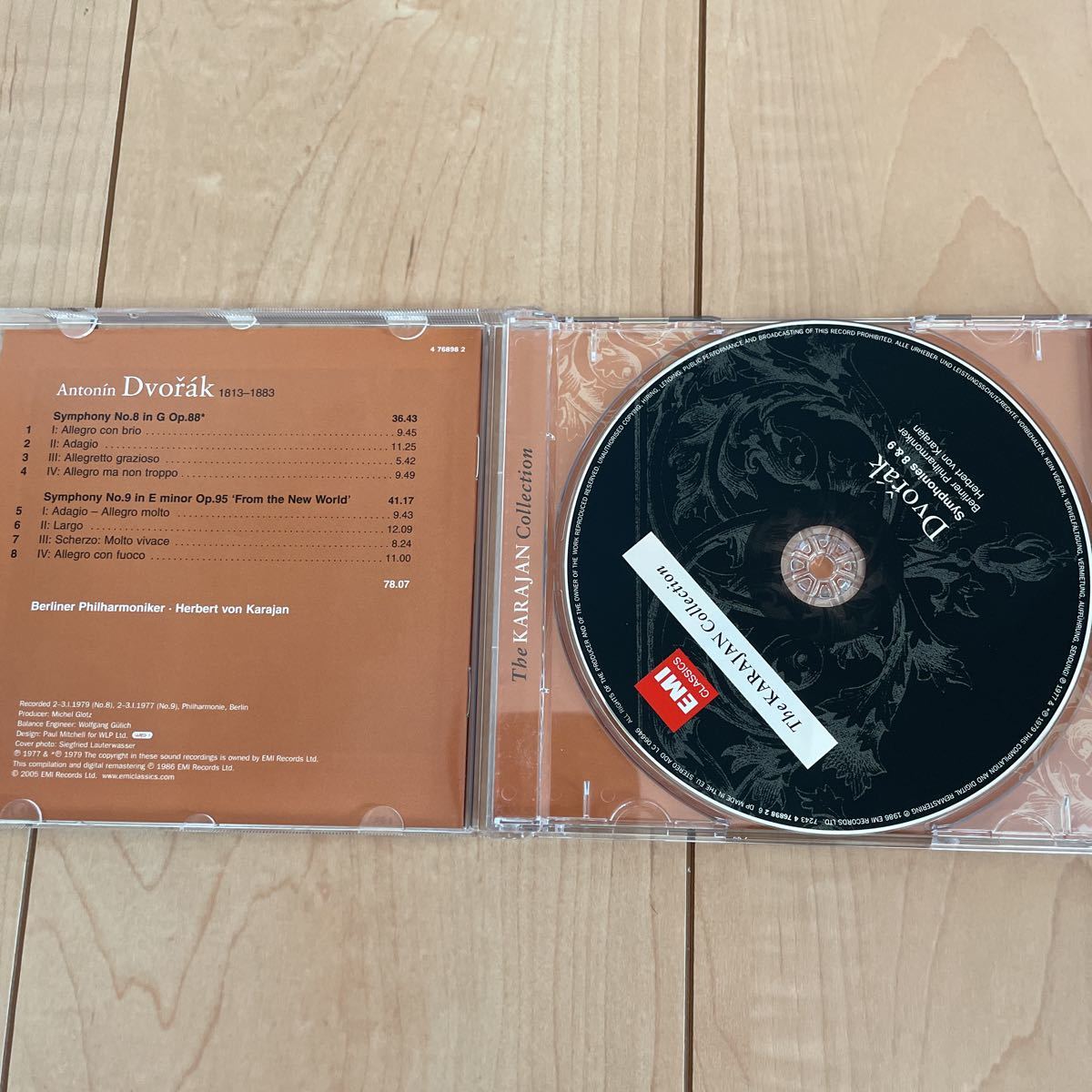 ○ CD カラヤン KARAJAN Collection Dvorak ドヴォルザーク Symphonies 8&9 New World EMI 輸入盤_画像5