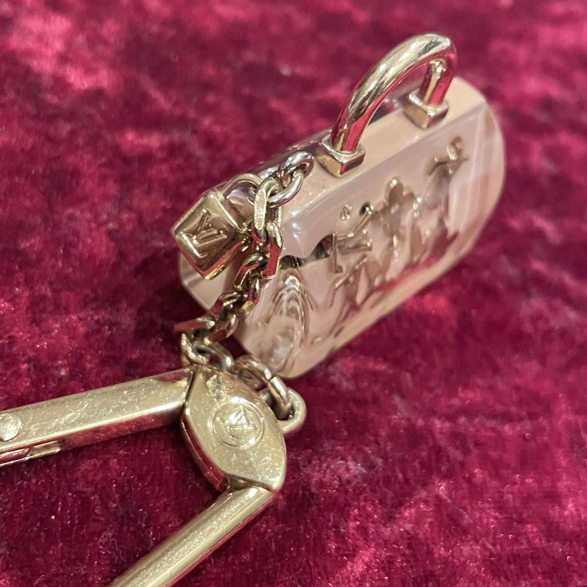 LOUIS VUITTON Louis Vuitton monogram clear bag type key holder charm 