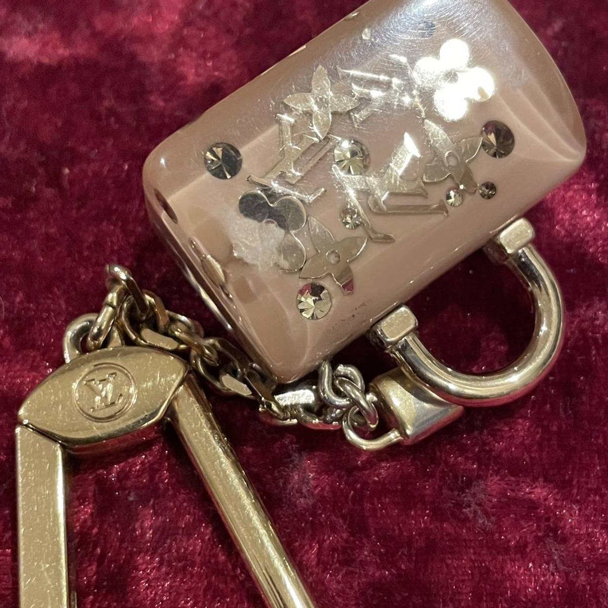 LOUIS VUITTON Louis Vuitton monogram clear bag type key holder charm 