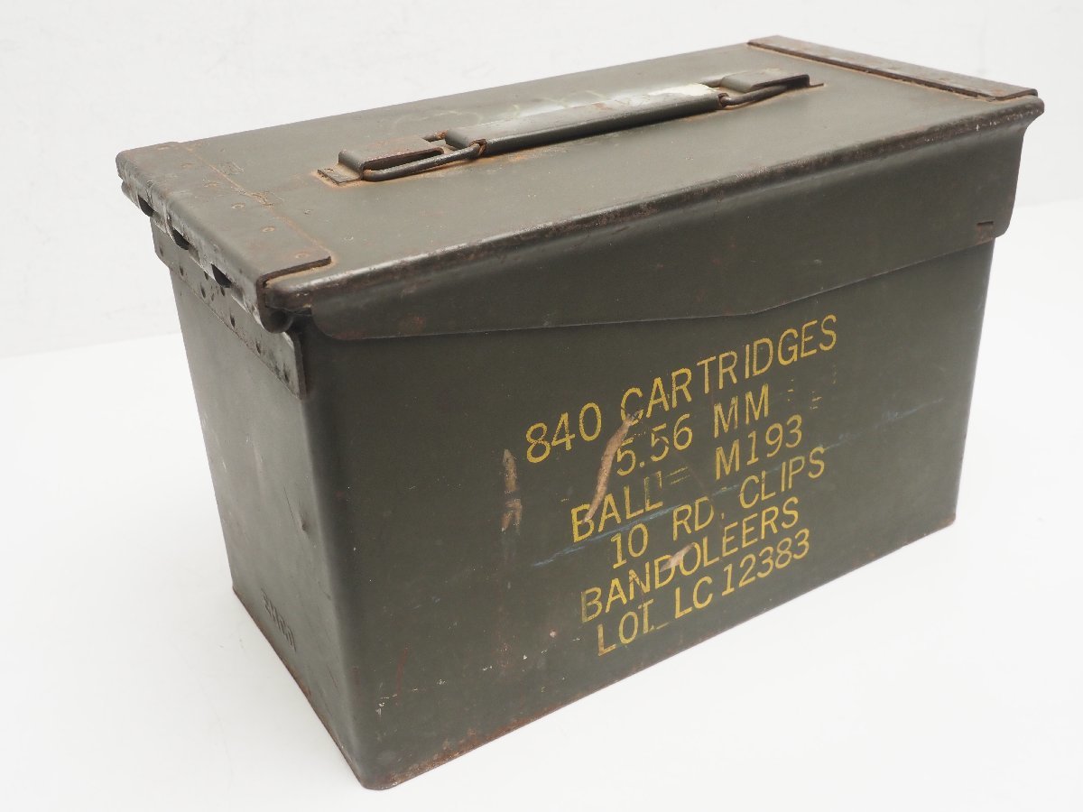 米軍放出中古品 US FAT AMMO CAN ユーエス アンモカン【5.56mm弾薬箱】サイズ:W14.4cm×H18.5cm×D30cm ミリタリー アウトドア[3F-52794]_画像5