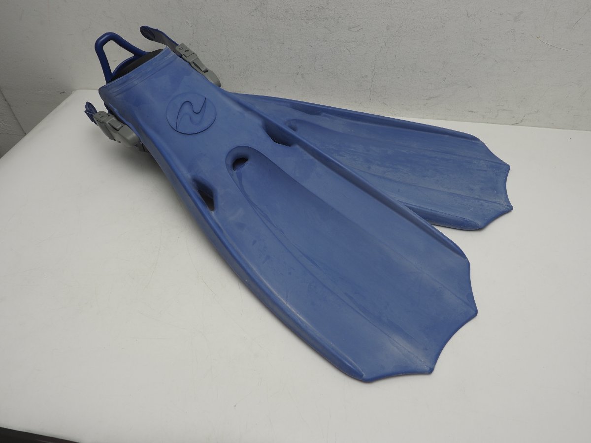 新品 AQUQLUNG アクアラング ストラップ式 ラバー マイスターフィン ブルー サイズ:M(25～27cm) スキューバダイビング用品 [3F-53055]