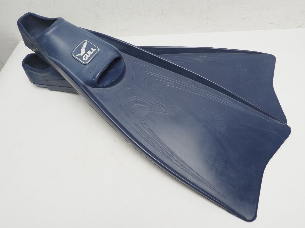 USED GULLgaru super Mu fins size :M(24cm) Raver fins rank :AA 1 times use scuba diving supplies [N52252]