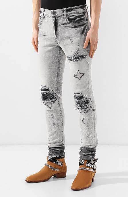 春夏新品 正規品 AMIRI(アミリ) MBMX1 ストレッチ コットン クラッシュ
